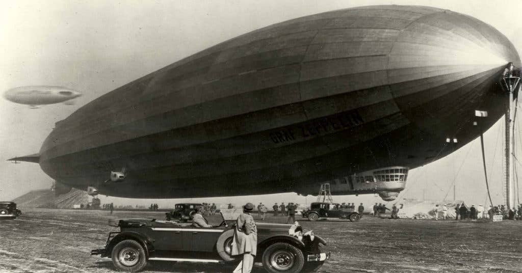 The Zeppelin blimp was another source of inspiration for the flying aircraft carrier