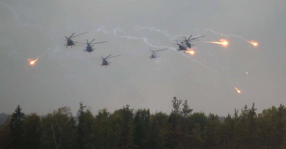Russian Zapad '17 military exercises. Photo from Moscow Kremlin.