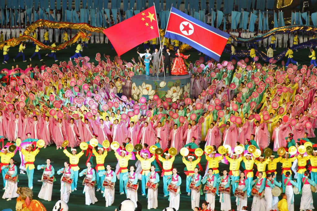 North Koreans celebrate their relationship with China at the annual Arirang Mass Games.