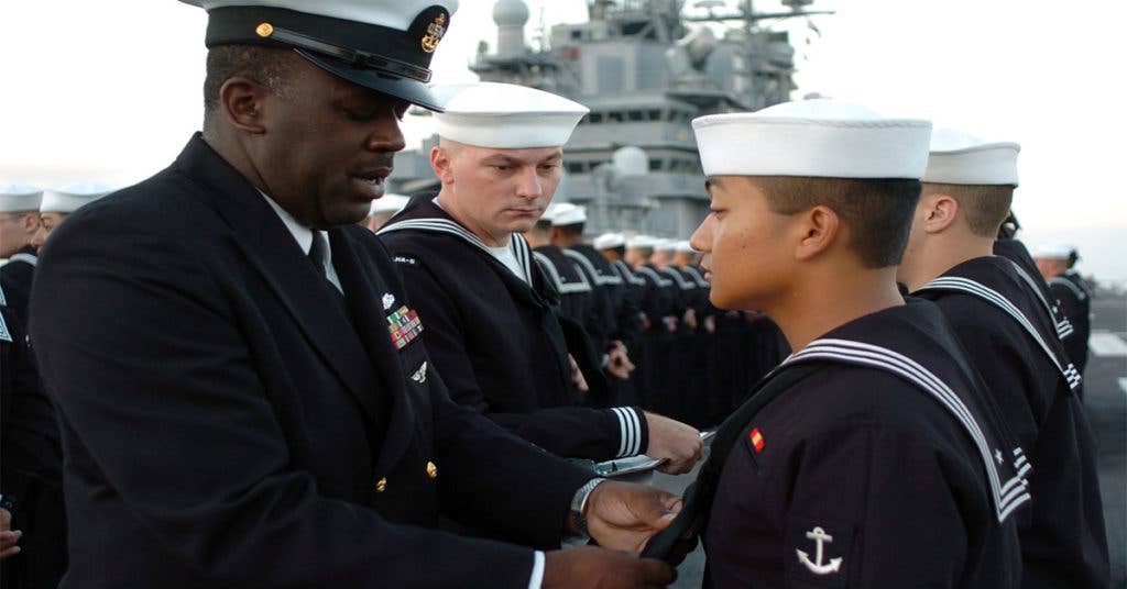 sailor uniform inspection