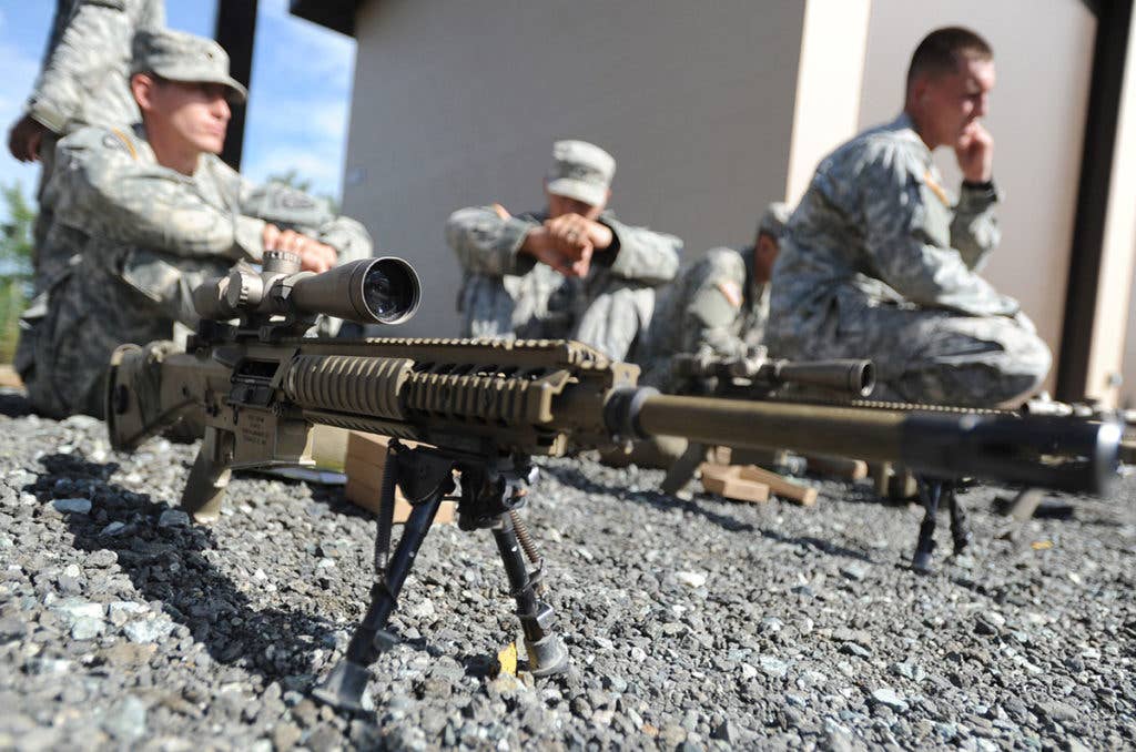 The M110 SASS is the Army's current 7.62 compact sniper rifle. Some service leaders pushed a version of this rifle for more deployed troops to penetrate Russian-made body armor. (U.S. Air Force photo/Justin Connaher)