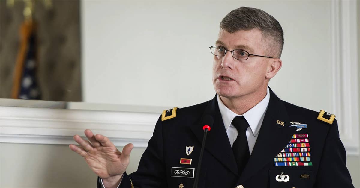 Army Maj. Gen. Wayne W. Grigsby. Grigsby has since been demoted by the Army and forced to retire after an investigation determined that he had an inappropriate relationship with a junior officer. USAF photo by Staff Sgt. Carlin Leslie.