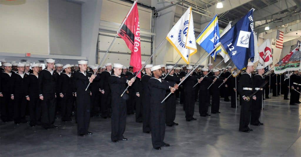 Navy boot camp graduation. (Source: Wikipedia Commons)