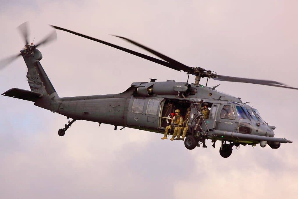 A HH-60G Pave Hawk during an air show. (USAF photo)