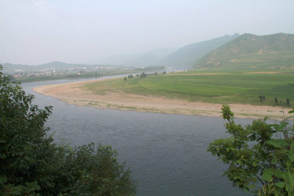 The Yalu River is a natural and political border between North Korea and China.