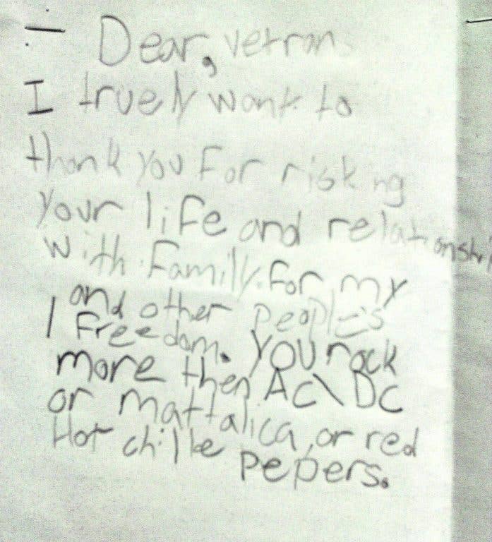 rock and roll letters kids sent to deployed troops