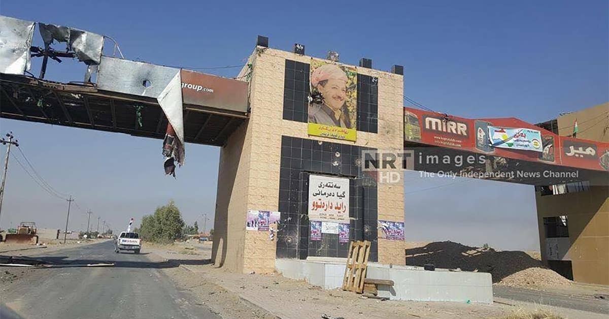 A checkpoint near Altun Kurpi, between Irbil and Kirkuk. Photo from NRT Images.