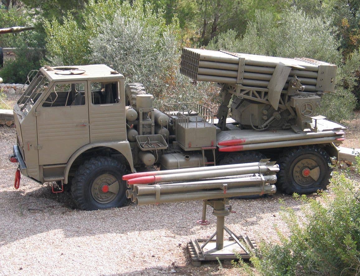 A Romanian-built APR-40, that country's own multiple-launch rocket system. (Photo by Wikimedia Commons)