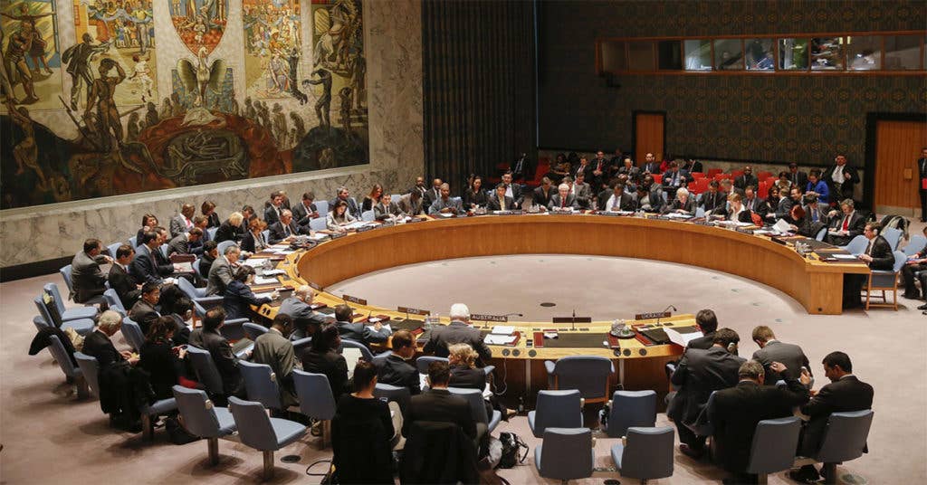 UN Security Council during session.