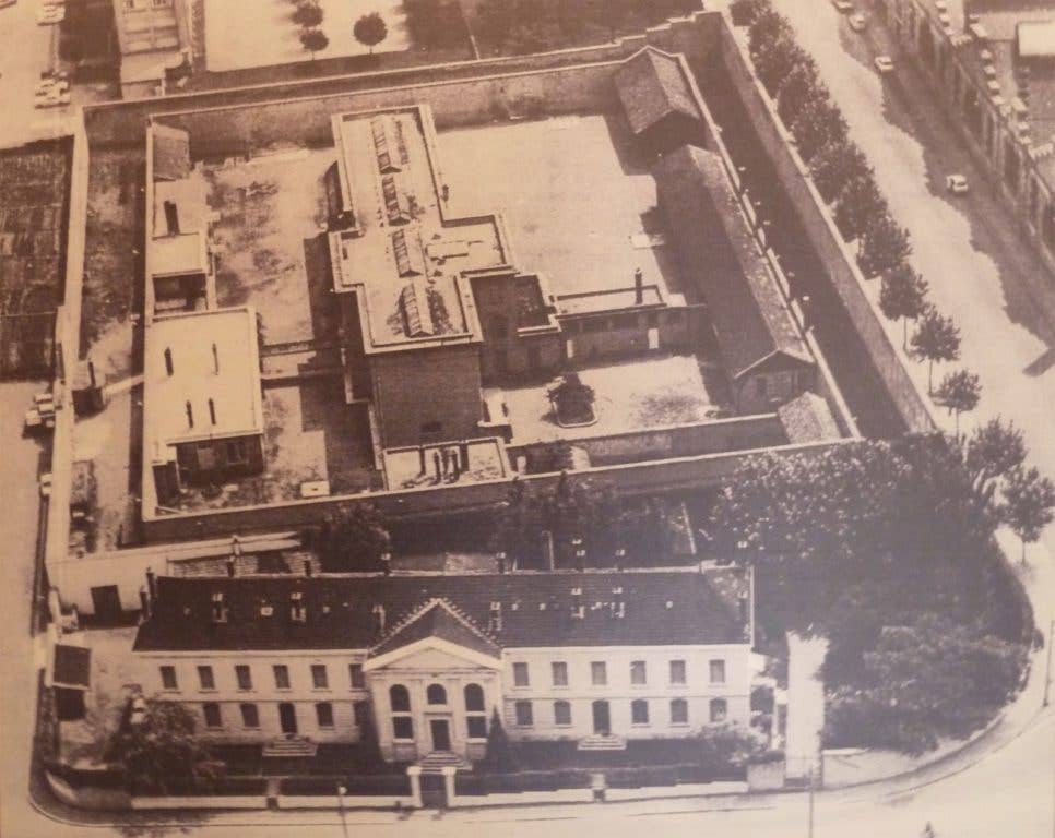 An aerial view of the prison area.