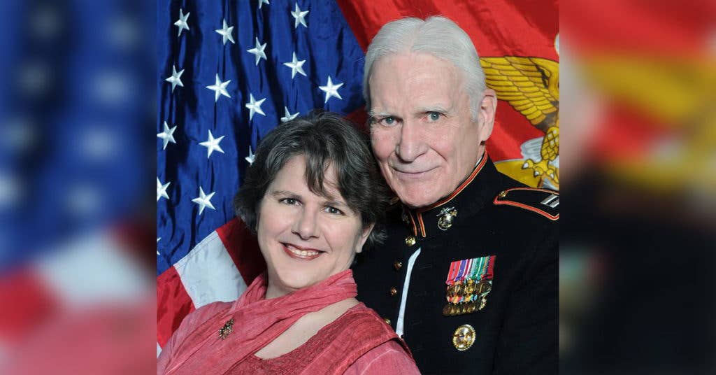 Dr. Dye and her husband, Marine veteran Capt. Dale Dye. (Source: Julia Dye, Ph.D)