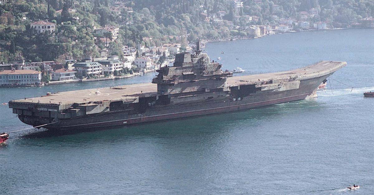 Once named Varyag by the Soviets in 1988, this carrier would later be commissioned into the People's Liberation Army Navy as Liaoning in 2012. (Photo from U.S. Navy)