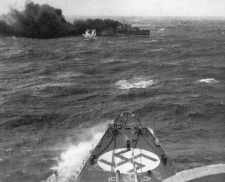 hipper attacking HMS Glowworm