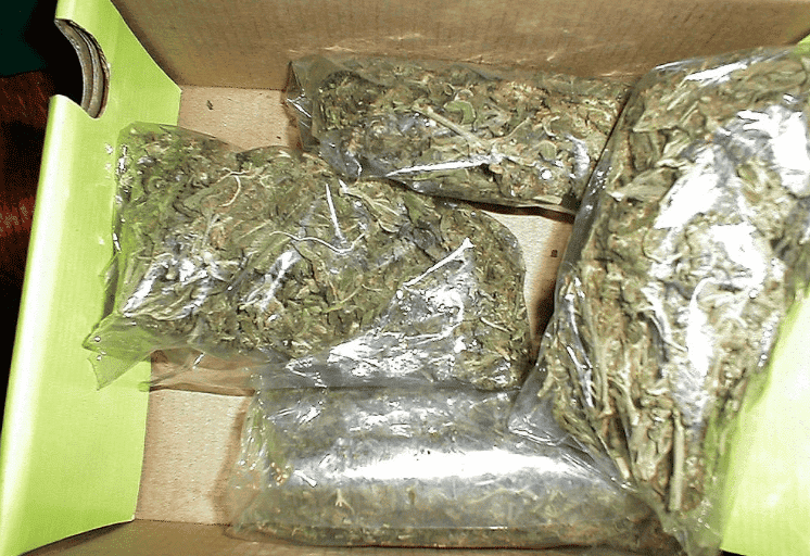This smuggler decided to hide their stash in a shoe box. (Photo from Wikipedia Commons)