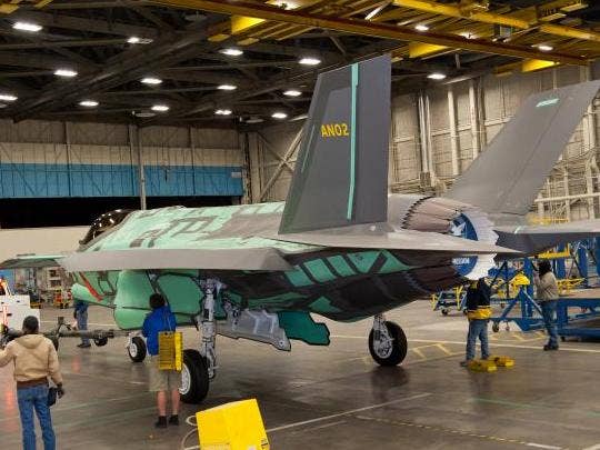 The second F-35 for the Netherlands rolls out of the hangar. The Dutch also helped produce the F-16. (Lockheed Martin photo)