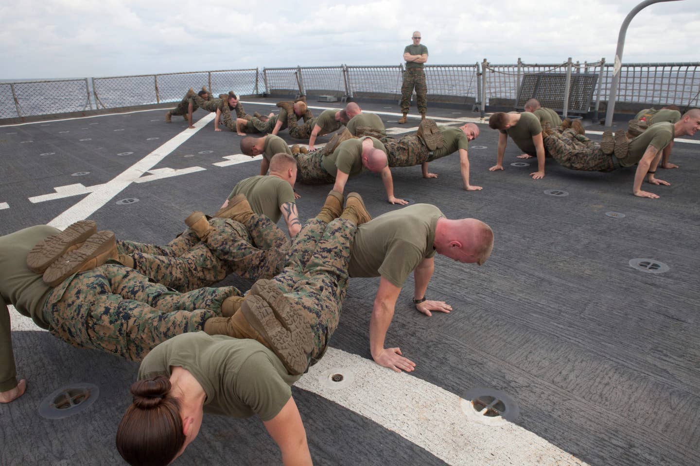 For a bonus, grab a few of your also-tired comrades and have a party. (USMC photo by Cpl. Jacqueline Sanderfer)