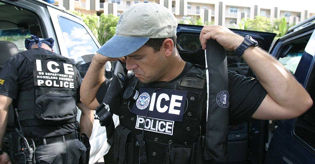 Immigration and Customs Enforcement agents gear up before a raid. (Photo from Wikimedia Commons)