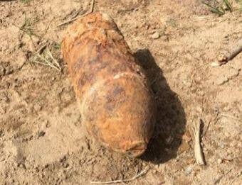 This Civil War-era round was discovered in Washington state in 2015, then rendered safe via controlled detonation by Army EOD personnel. (U.S. Army photo)