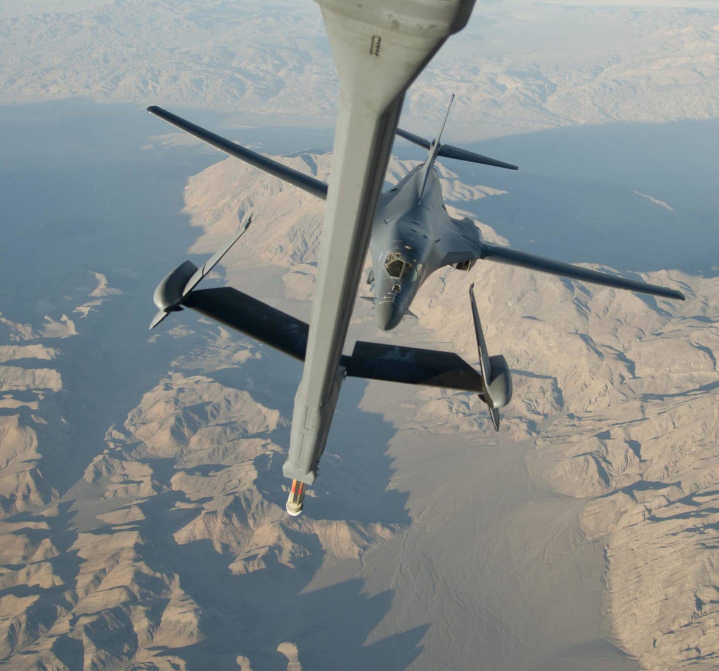 A B-1B Lancer taking part in Green Flag, an exercise similar to Red Flag, over Nellis Air Force Base. (USAF photo)
