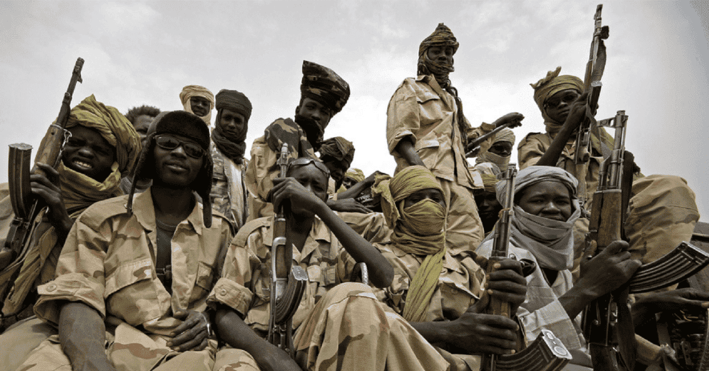 Sudanese rebels in Darfur. Both the government and the rebels have been accused of atrocities. (Image Wikipedia)