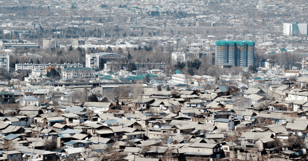 Shanty neighborhoods just outside of Dushanbe, Tajikistan. (Image Wikipedia)