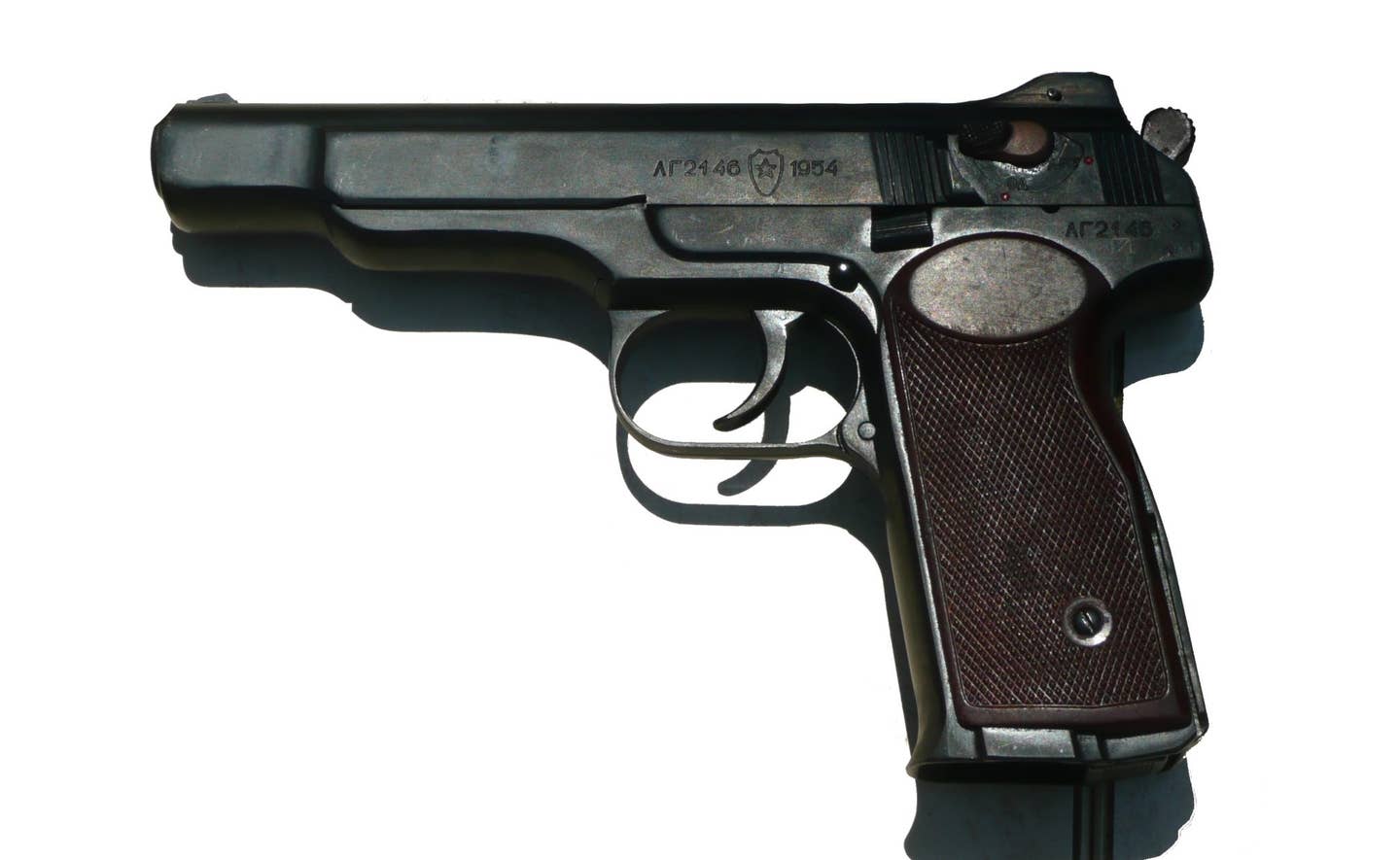 A Stechkin machine pistol, similar to the one carried by Major Kilipov. (Wikimedia Commons photo by Andrew Butko)