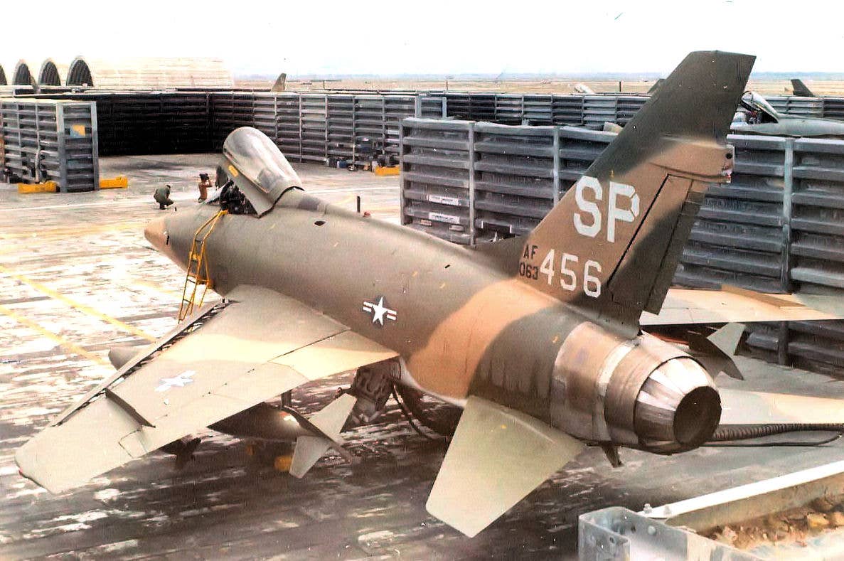 A F-100D Super Saber with the 355th Tactical Fighter Squadron. (USAF photo)