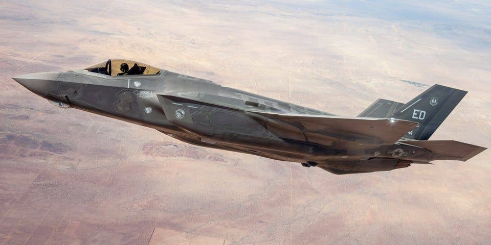 An F-35A performs a test flight on March 28, 2013. (Lockheed Martin)
