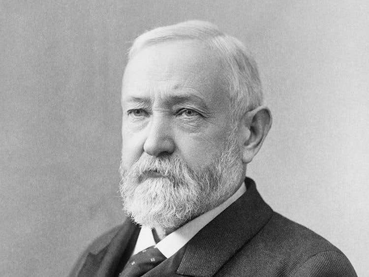 1896 Pach Brothers studio photograph of United States President Benjamin Harrison.