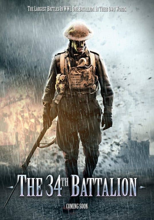 The first teaser poster The 34th Battalion. (IMDB)