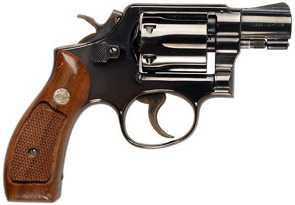 The .38 special revolver, like this Smith and Wesson Model 10, became a standard sidearm of police officers. (Wikimedia Commons photo by Cdcarpeti)