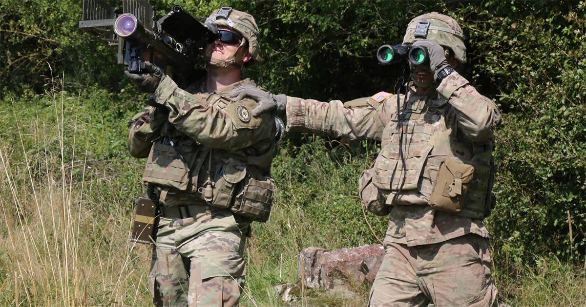 Soldiers in the M-Stinger course practice target engagement with a Stinger Missile weapon system. (DoD photo)