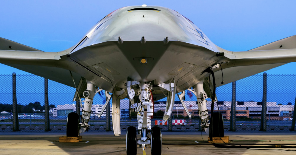 Boeing gave a sneak peak of the MQ-25 Stingray. (Photo by Boeing/Twitter)