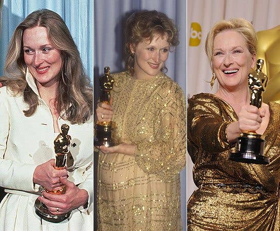 Meryl Streep has won an Academy Award on three separate occasions. (Photo by Gold Derby).