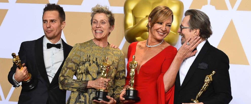 Three brand new Oscar winners and one repeat. (Photo from ABC)
