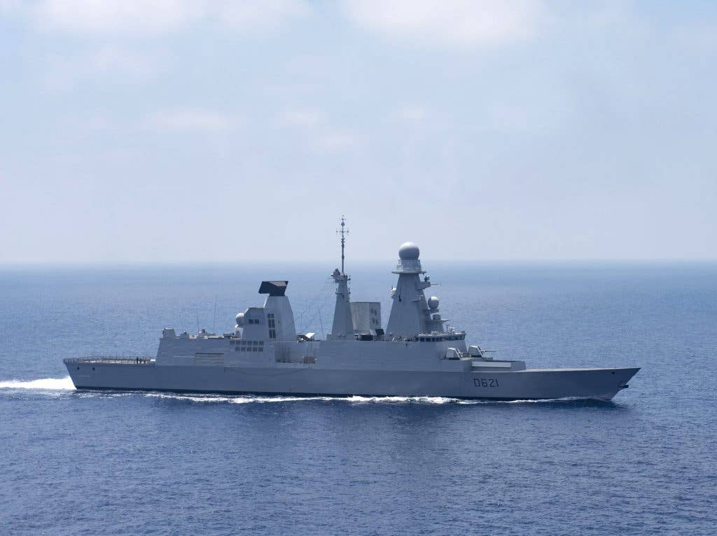 The French destroyer Chevalier Paul operating with the United States Navy. (US Navy photo)