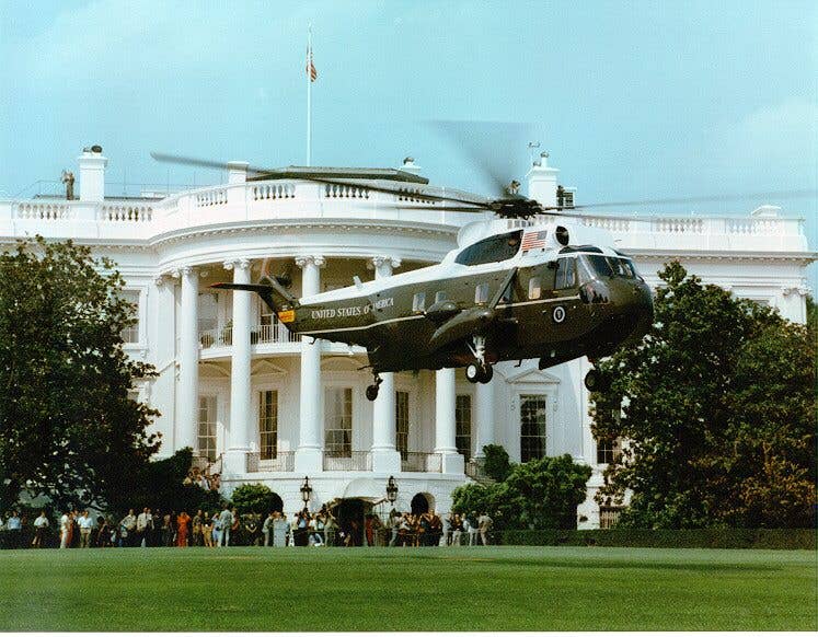 The Sikorsky VH-3 Sea King is the primary helicopter used as Marine One. (USMC photo)