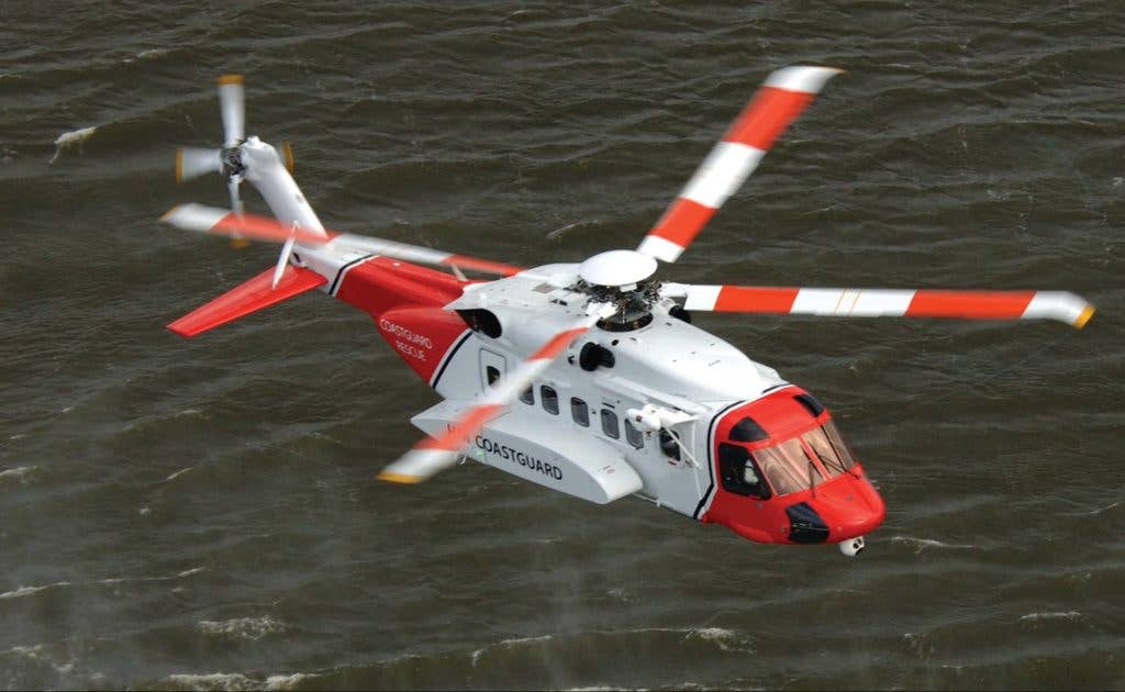 The S-92 is used by a number of civilian and government agencies, including the British Coast Guard. (Photo from Sikorsky via Lockheed)