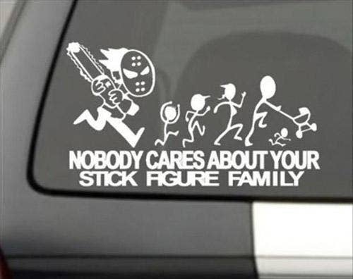 Their wife probably let them keep one bumper sticker to maintain some sort of dignity. (Meme via Smosh)
