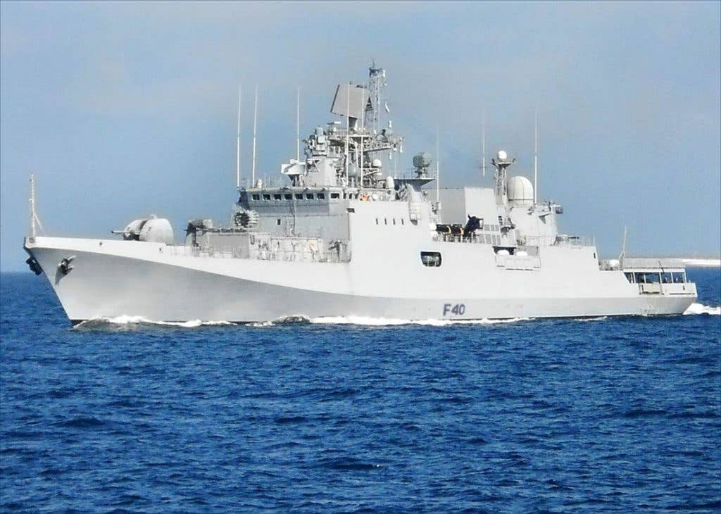 The Gadfly went to sea as the SA-N-7, used on Sovremenny-class destroyers and other ships in the Russian and Chinese Communist navies. It's also used on Indian Navy vessels, like the INS Talwar. (Indian Navy photo)