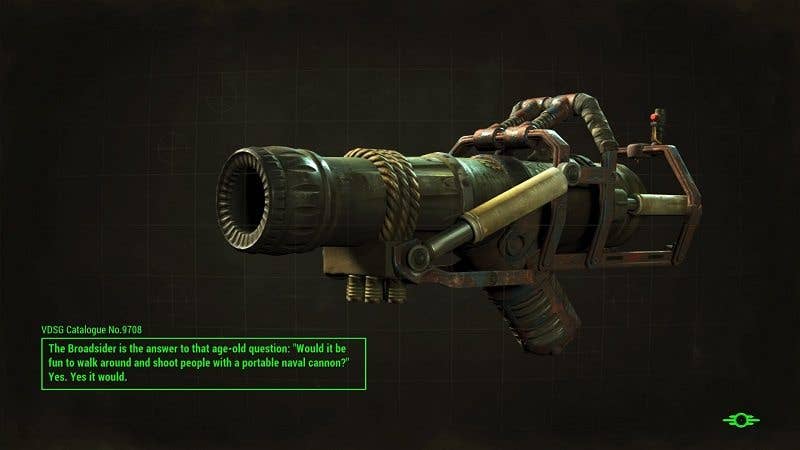 Enough said. (Screen capture from Bethesda Softworks' Fallout 4)