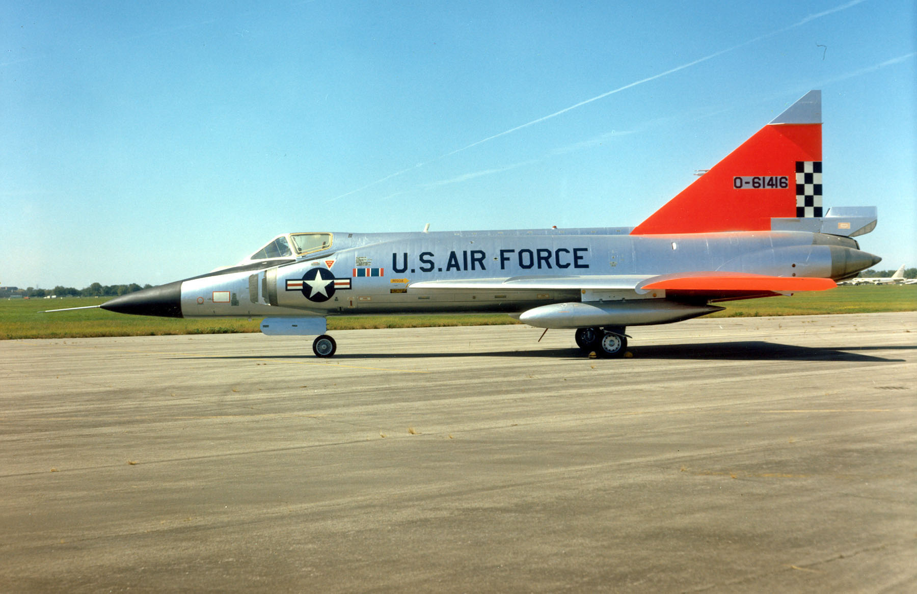 The F-102 served as a target drone into the 1980s.<br>(USAF)