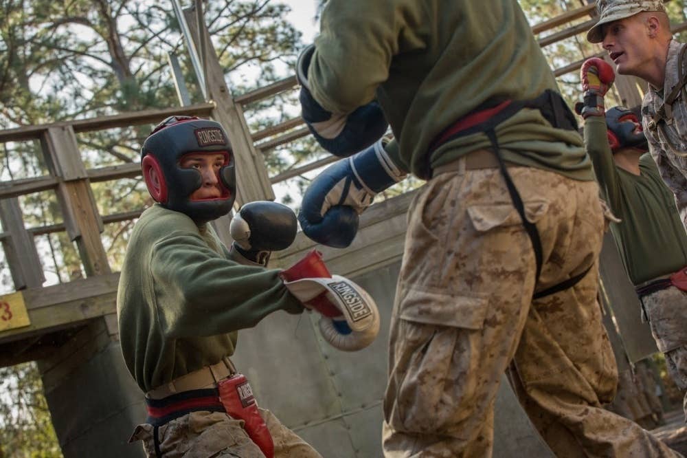 As a result, recruits will often avoid helping anyone except themselves unless forced to do otherwise. (U.S. Marine Corps photo by Lance Corporal Devon Burton)