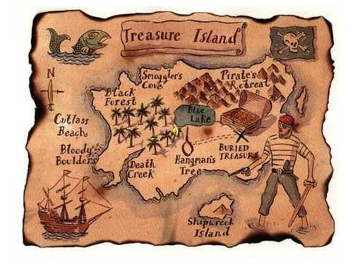 blackbeards treasure island map