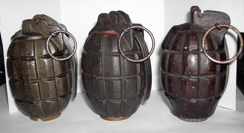 grenades on trench clubs