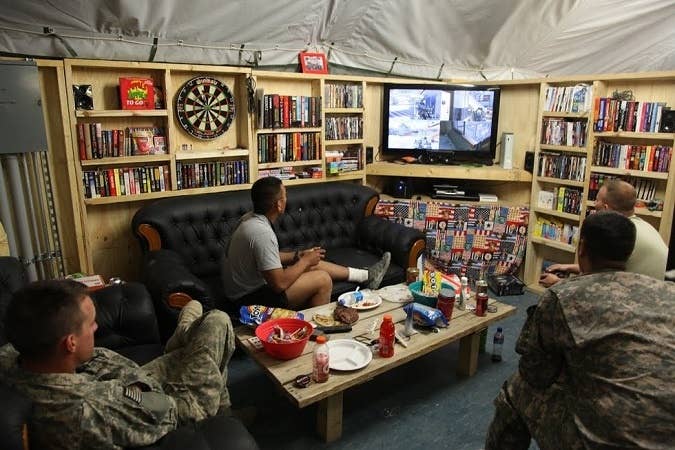 And as a leader, it's always great to know exactly where your troops are... playing video games at the MWR.