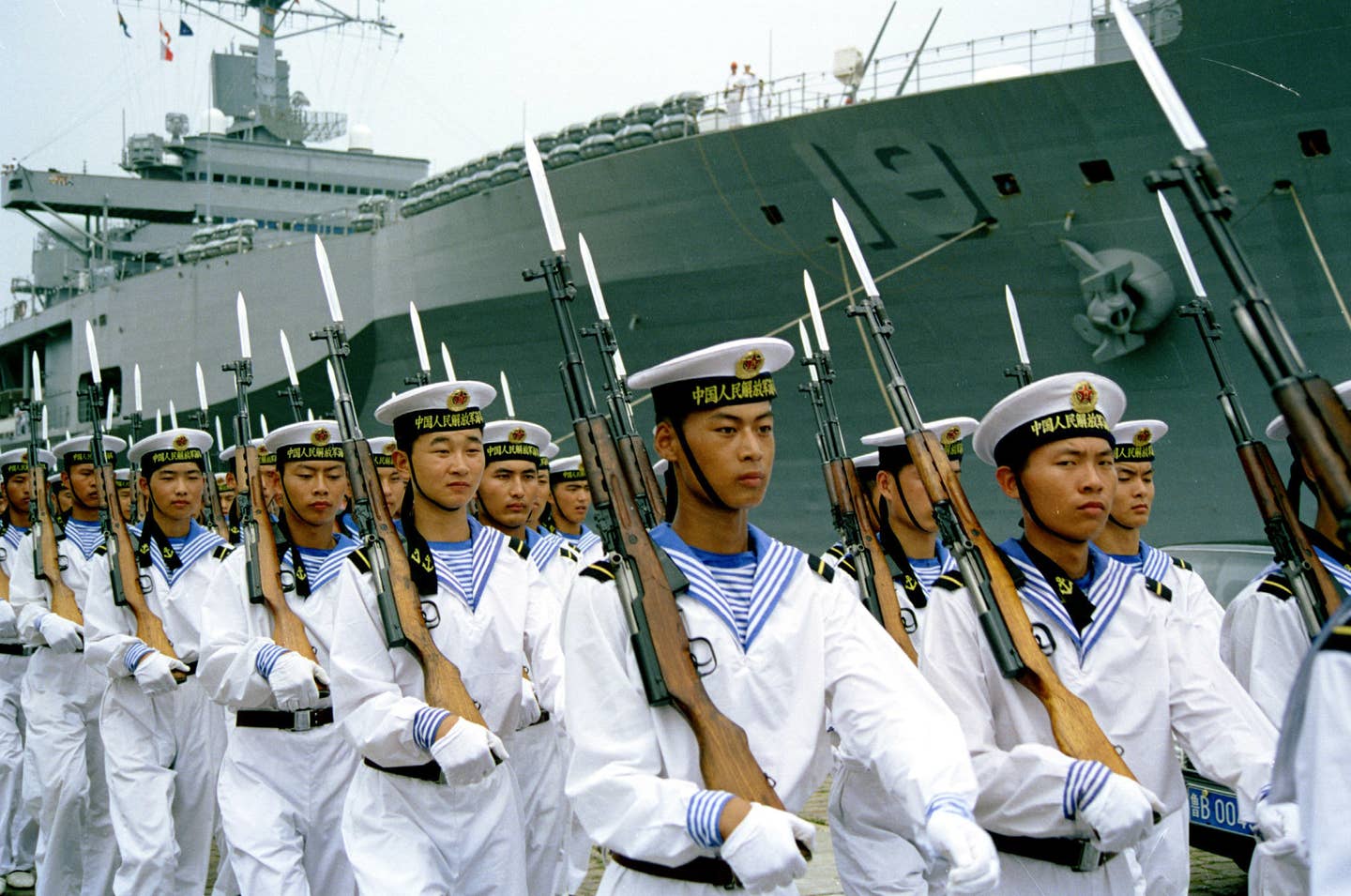 chinese navy with sks rifles that were AK-47 predecessor