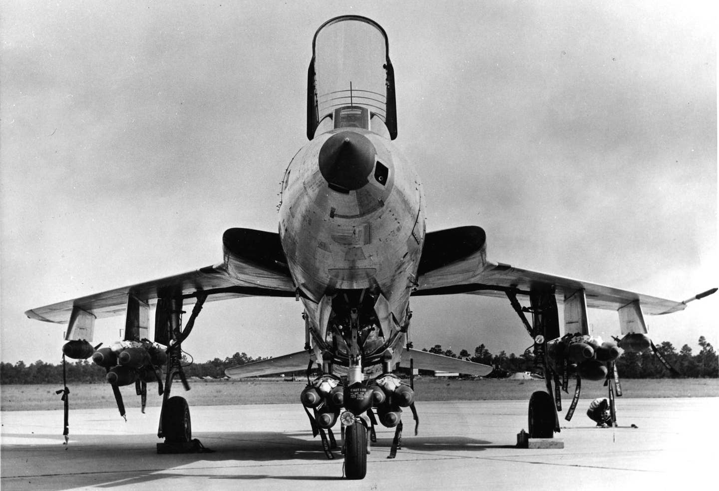 Front view of the F-105.