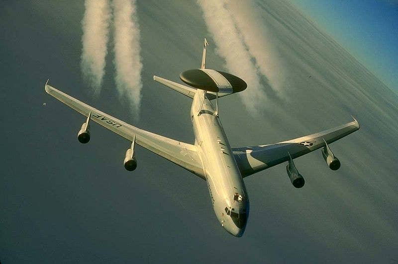 A US Air Force E-3 Sentry in-flight