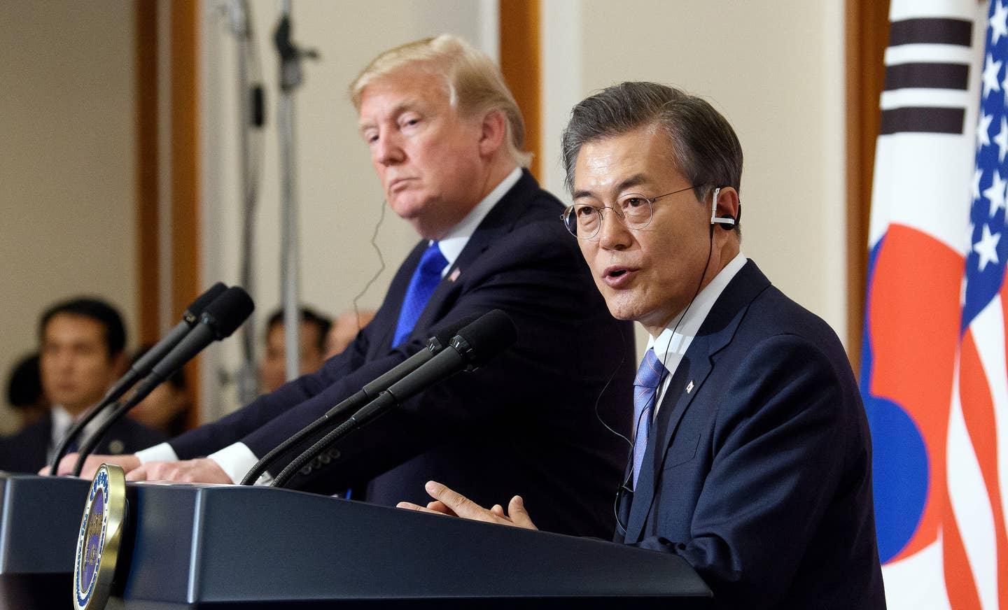 President Donald Trump andu00a0South Korean President Moon Jae-in